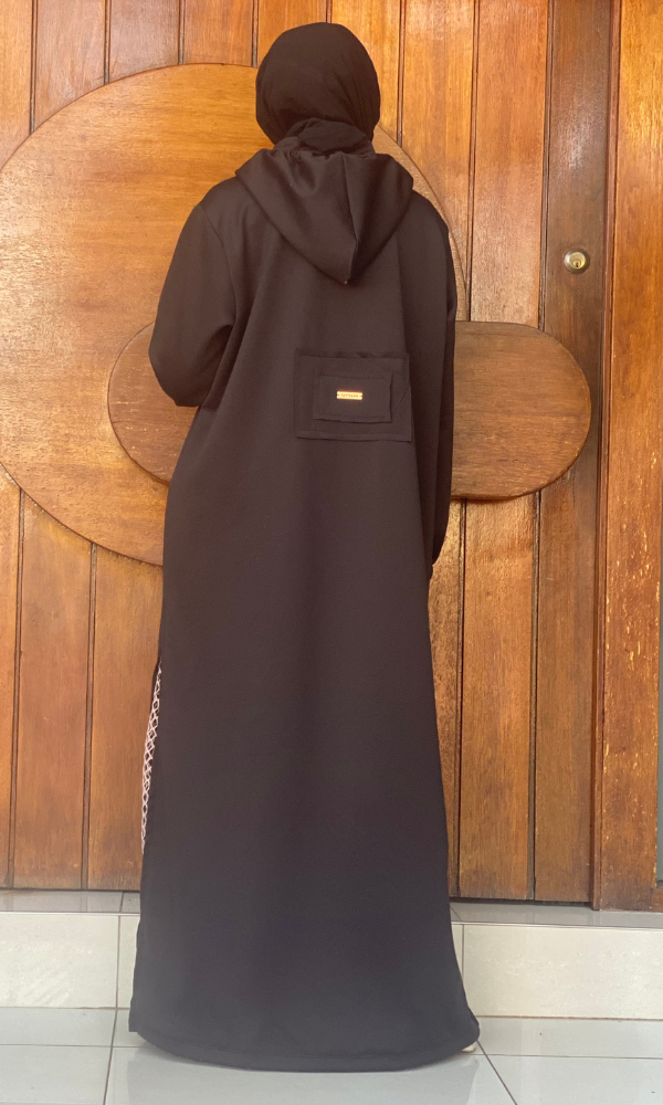 Veiluxe Hoodie Abaya - Shadow