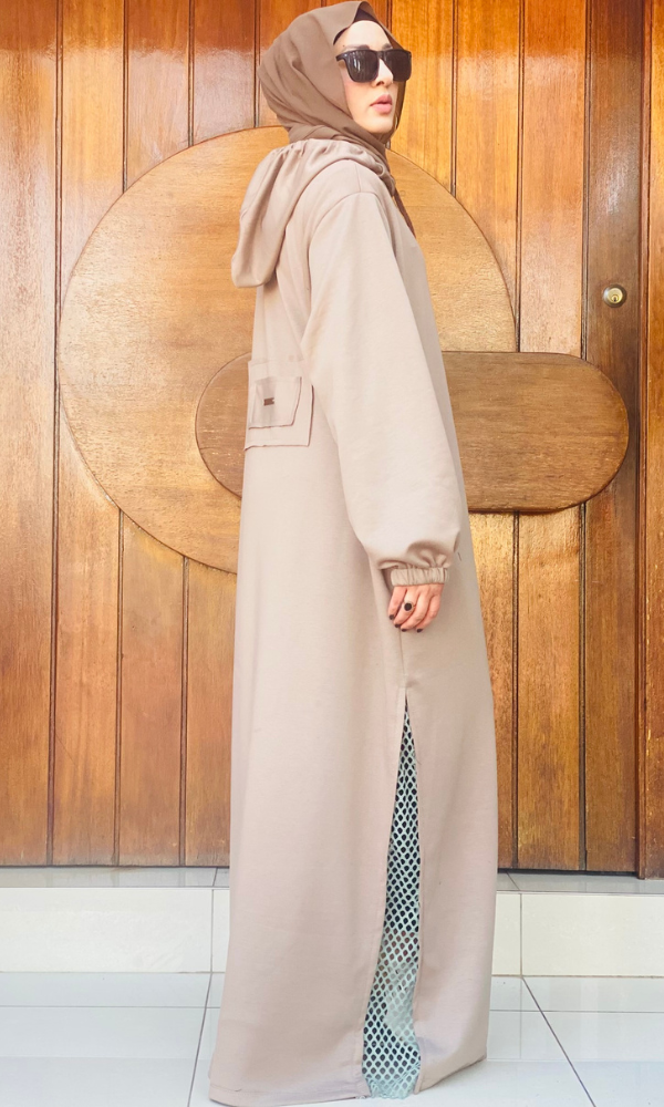 Veiluxe Hoodie Abaya - Terra