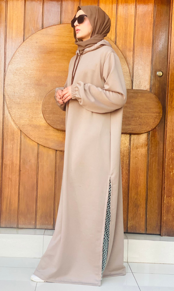 Veiluxe Hoodie Abaya - Terra