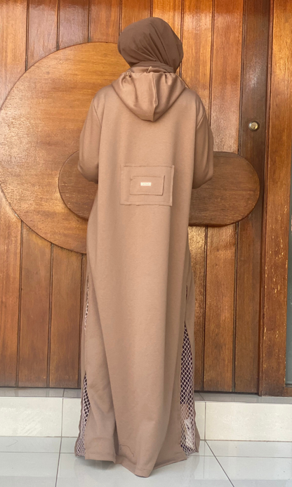 Veiluxe Hoodie Abaya - Dune