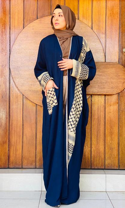 The Keffiyeh Jubba - Navy & Stone