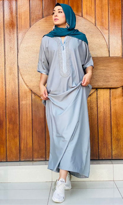 Moroccan Jalabiya Unisex - Mist