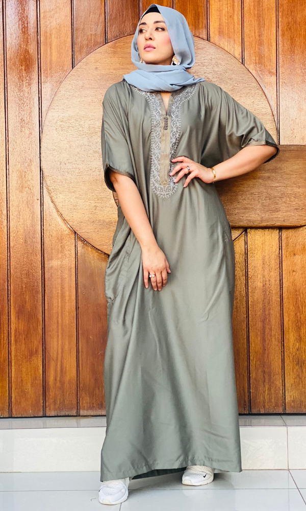 Moroccan Jalabiya Unisex - Military