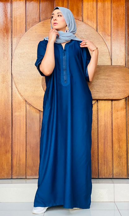 Moroccan Jalabiya Unisex - Azure