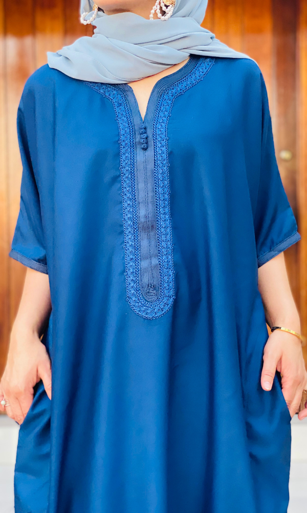 Moroccan Jalabiya Unisex - Azure