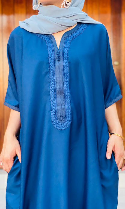 Moroccan Jalabiya Unisex - Azure