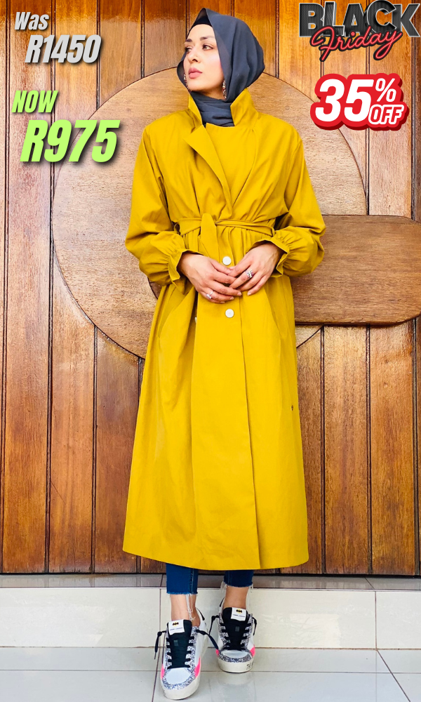 Luxe Blazer Trenchcoat - Chartreuse