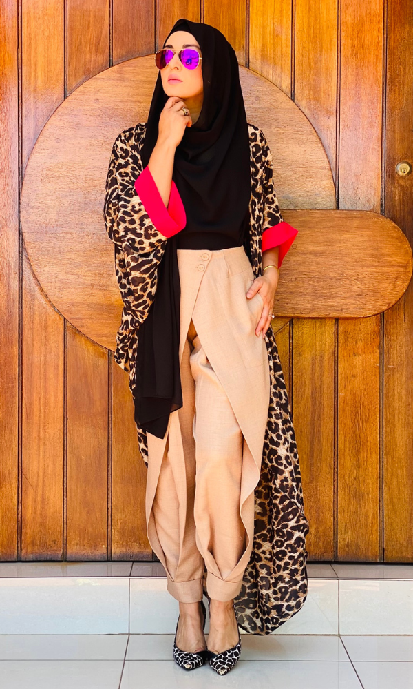 AlFahd Kimono - Animal Print Pink