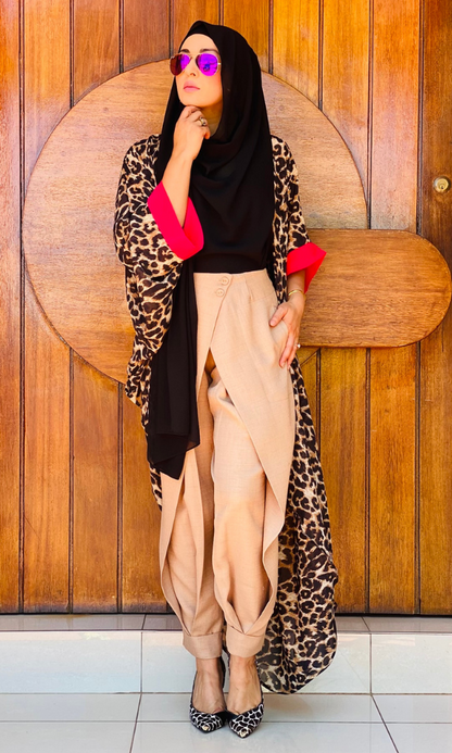 AlFahd Kimono - Animal Print Pink